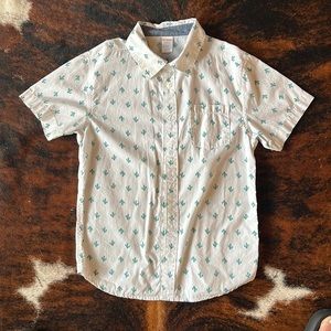 Cactus print boys button up